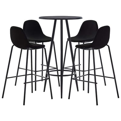 vidaXL - 5-delige - Barset - stof - zwart