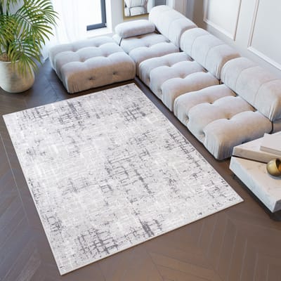 Tapiso Sky Vloerkleed Grijs Woonkamer Slaapkamer Tapijt Maat - 120x170