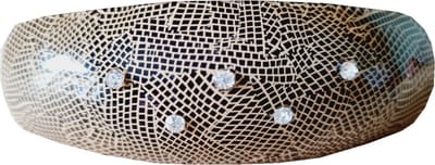 Haarsoires Haarspeld Patentspeld 9cm - Ovaal - Fantasie Print - Steentjes - Zwart Bruin - Haarspelden voor Dames - Haarklem - Haarclip - Haaraccessoires - Hair Clip - Decoratieve Haaraccessoire