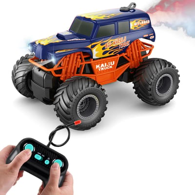 Auto met afstandsbediening, 1: 16 Afstandsbediening Spuitende Schoolbus met LED Verlichting Gesimuleerd Off-Road Voertuig Speelgoed voor Kinderen Jongens Type 2