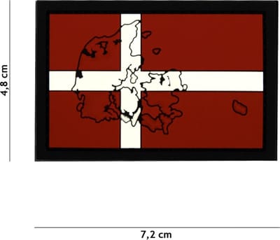 Embleem 3D PVC Denemarken met Contour