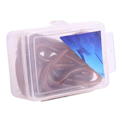Dailygoods- Visserslokazen 10cm - Zachte Kunstaas - Realistische Wormvorm - Onweerstaanbare Visgeur - Geschikt voor Roofvis - 17-18 Stuks Verpakking