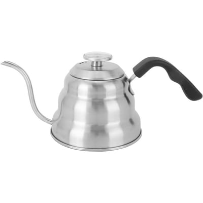 RVS Handvat Koffie Water Thee Smalle Mond Anti-slip Pot met Thermometer (1,2L)
