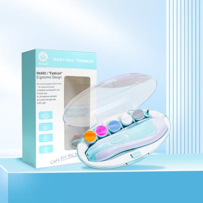 Elektrische nagelvijl babyblauw poeder elektrische nagelknipper baby nagelknipper manicure set baby pasgeborenen baby verzorging Kit