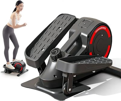 Elliptische Trainer - Beentrainer Onder Bureau - Thuisfitness Bevorderen - Instelbare Snelheden - 150 kg Draagvermogen - Zwart