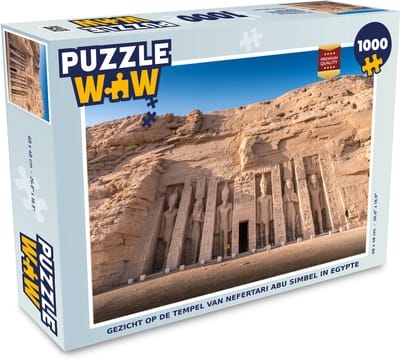 Puzzel Gezicht op de tempel van Nefertari Abu Simbel in Egypte - Legpuzzel - Puzzel 1000 stukjes volwassenen