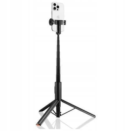 Spigen S541W Selfie Stick Tripod met Bluetooth Afstandsbediening, Zwart