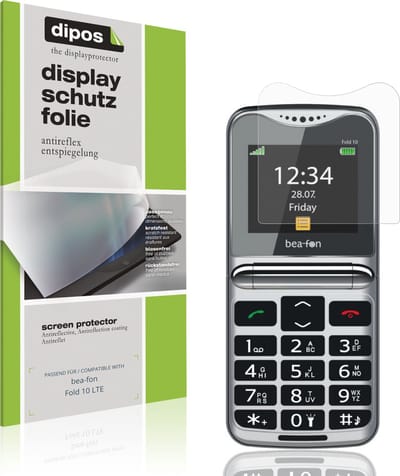 dipos – 4x Matte Beschermfolie geschikt voor bea-fon Fold 10 LTE | Krasbestendige & antireflecterende Screenprotector Ultra-Thin