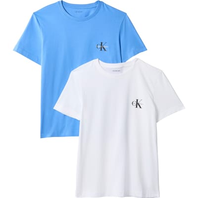 Calvin Klein 2-pack Short Sleeve Round Neck Logo T-shirts Bright White/ma Taglia: XS | Maglie Sportivi Outlet | Donna | Bianco