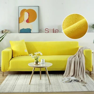 1PC Velvet Stoffen Bankhoezen voor Woonkamer Stretch Effen Kleur Bankhoezen Set Fauteuilhoes Kussenhoes 1-seat 90-140cm