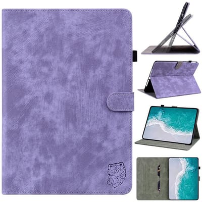 Étui en Cuir Pour Lenovo Idea Tab Pro 12.7 Y700 5ème K9 8.7 M9 M11 M10 5G P11 Pro 2ème Génération 11.2 M10 3ème 10.1 Housse de Tablette Tab M11 TB-330FU violet