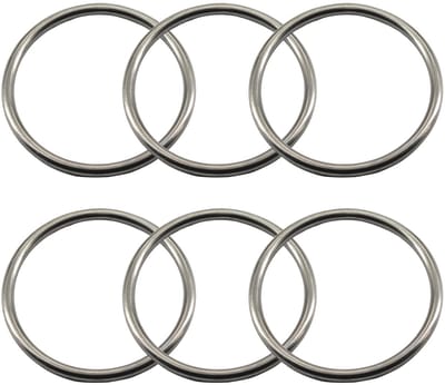 Cosensi- O-ring 6x80mm - 6 Stuks - Roestvrij Staal - Schokbestendig - Duurzaam - Voor Binnen/Buiten Gebruik