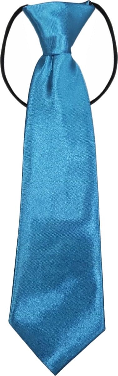 Fako Fashion - Kinderstropdas - Kinder Stropdas - Jongens Stropdas - Das - Effen - Elastiek - Blauw