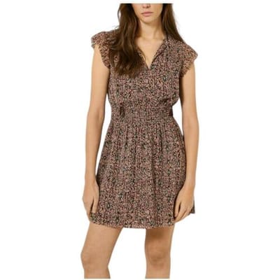 Pepe Jeans Doty Mouwloze Korte Jurk Bruin S Vrouw