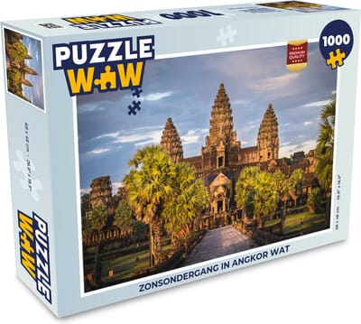 Puzzel Zonsondergang in Angkor Wat - Legpuzzel - Puzzel 1000 stukjes volwassenen