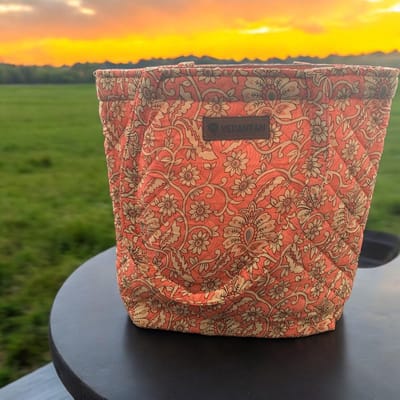 Schoudertas - Vedantan - Damestas 40 x 42 cm - Katoen - Strandtas - Grote tas - Big Shopper - Zwemtas - Boodschappen - Katoen- Vrolijke print - Twee handvaten