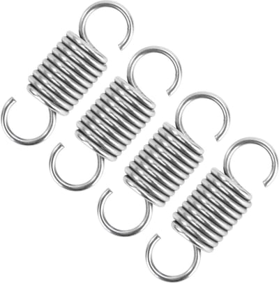 Trekveren 35 mm trekveer dubbele haak roestvrij staal draaddiameter 1,6 mm buitendiameter 12 mm trekken 6,41 kg 4 stuks