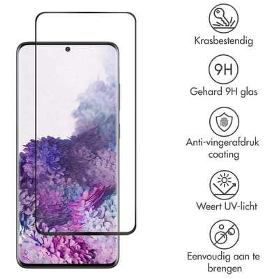 Accezz Screen Protector - Geschikt voor Samsung Galaxy S20 - Gehard Glass Full Cover