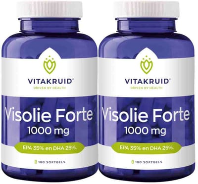 Vitakruid Visolie Forte - 2 x 180 softgels - Voordeelverpakking
