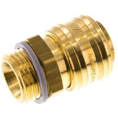 Messing DN 7.2 (Euro) Luchtkoppeling Snelkoppeling G 1/2 inch Buitendraad SW 24