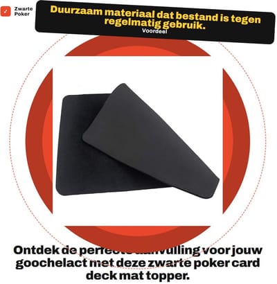 Dailygoods- Poker Mat Dikke/Dichte Kussens - Antislipmat - Rubber Achterkant - Ideaal voor Beginners/Professionals - Perfect voor Optredens - Goochelmat