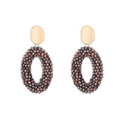 Oorbellen Crystal Classy - Camel Mix - Feestdagen - Kerst - Cadeau