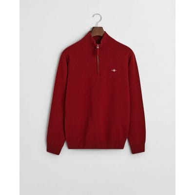 Gant Trui Superfijne Lamswol Half-Zip Plumped Red / male