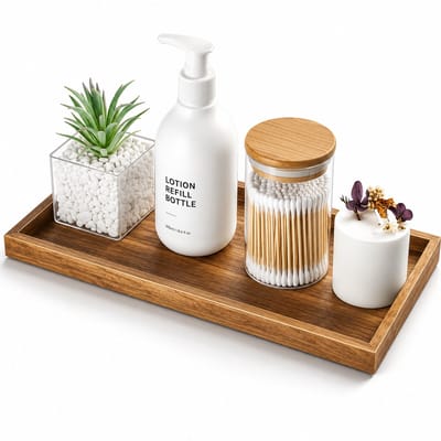 BOTC Houten Dienblad - Acacia Houten Decoratieve Dienblad - 30cm - Toilet Tank - Koffie Tafel