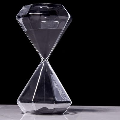 Zandloper Timer - Keukentimer Zandklok - Tijdmanagement Huis - Handgemaakt Diamant Design - 30 minuten - Zwart