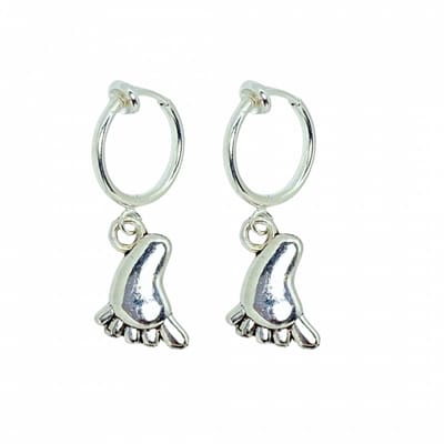 Klem oorbellen -zilverkleur- voetjes-geen gaatje-Charme Bijoux