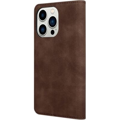 Coverzs telefoonhoesje geschikt voor Apple iPhone 14 Pro Luxe bookcase - donkerbruin - hoesje met ruimte voor pasjes - luxe design