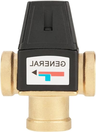 Thermostatische mengkraan voor warm en koud water, 3-weg DN25, voor douche-installatie en temperatuurregeling