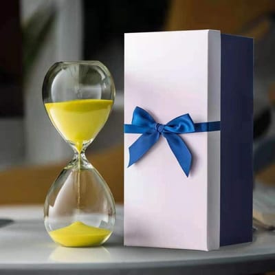 Zandloper Timer - Zandklok Decoratie - Tijd Management - 30 Minuten Tijdslimiet - 8 cm x 20 cm - Geel