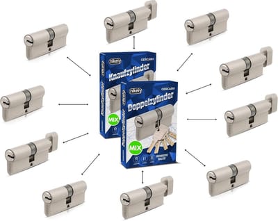 Gelijnsluitende Cilindersloten Mix Set - Diverse Maten en Combinaties