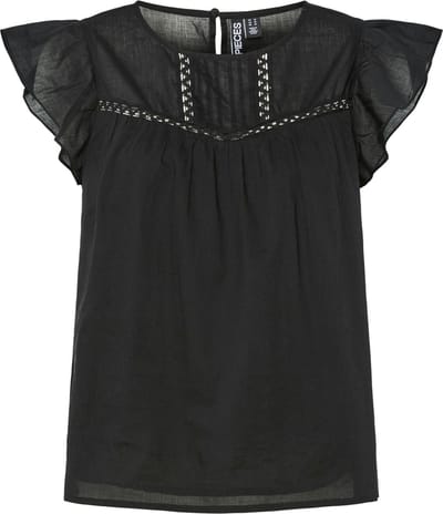 PIECES - PCASTRID SL O-NECK TOP WVN D2D DMO - Dames - Blouses