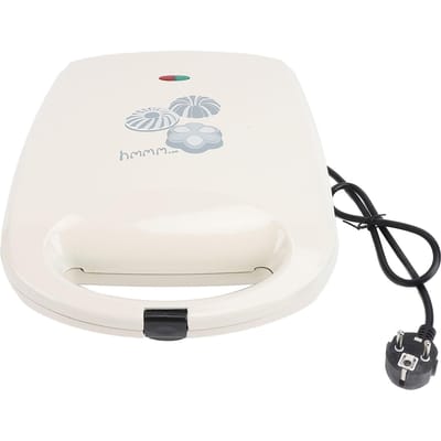 Koekjesmaker 8 Gaten Meerdere Vormen Anti-aanbaklaag 1000W Dubbelzijdige Verwarming Ontbijtmachine voor Pannenkoek L white