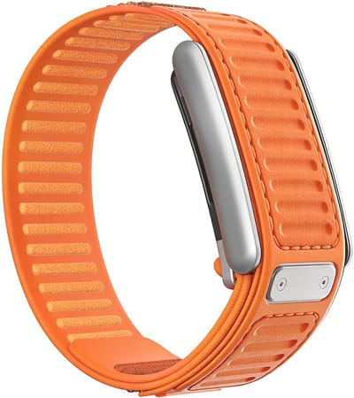 Stravo Nylon Bandje met Klittenbandsluiting – Geribbelde Structuur – Geschikt voor WHOOP 5.0 – Ademend Sport Horlogebandje – Oranje