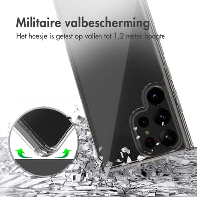 Accezz Hoesje - Geschikt voor Samsung Galaxy S23 Ultra - Xtreme Impact Backcover 2.0 - Transparant