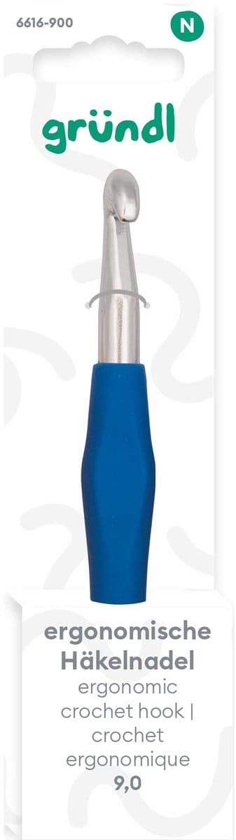 6616-900 ERGONOMISCHE HAAKNAALD MET RUBBERGRIP 9.00MM