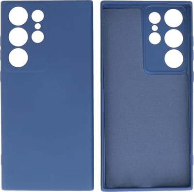 Fashion Backcover Telefoonhoesje - Color Hoesje - Geschikt voor de Samsung Galaxy S23 ULtra - Navy
