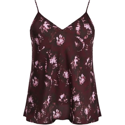 Zijden bloemenprint tanktop dames Mat Fashion