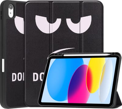 Hoesje - Geschikt voor Apple iPad A16/A18 (2022/2025/2026) - 10.9 & 11 inch (10e, 11e & 12e generatie) - Dun & Stevig - Trifold Bookcase - Hard Cover Case - Met Uitsparing Geschikt voor Apple Pencil - Hardcover Book - Tablet Hoes - Don't Touch Me
