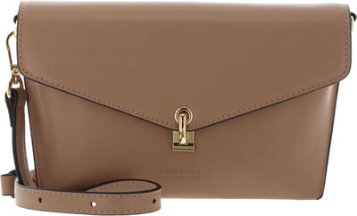 SEIDENFELT MANUFAKTUR Schoudertas Gordeltas Kisa Crossbody Light Cappuccino / Gold Lichtbruin