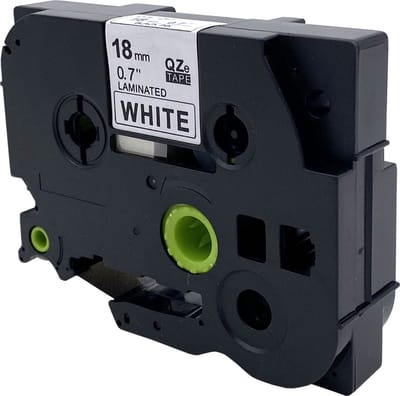 DULA Brother Compatible label tape- Tze-241 - 1 cassette - Brother P-Touch - Zwart op wit - 18mm x 8m