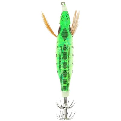 Luminescence dans l'obscurité Nuit Calamar Artificiel Jig Appât de Pêche Réaliste Hameçon Hameçon Leurre Vert green