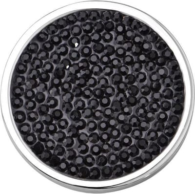 Quiges - Munthouder Munt 25mm RVS met Zirkonia Zwart - EPRS063
