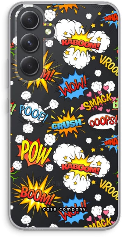 Case Company® - Hoesje geschikt voor Samsung Galaxy A54 hoesje - Pow Smack - Soft Cover Telefoonhoesje - Bescherming aan alle Kanten en Schermrand