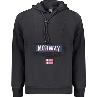 Noorwegen 1963 Zwarte Katoenen Heren Hoodie