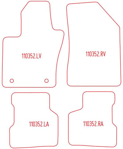 Pasvorm stoelhoezen Renault Trafic (dubbel cabine) 2014-heden (1 zitting en 1 rugleuning) - Stof zwart