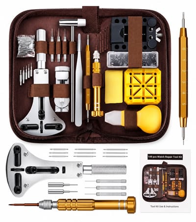BOTC Horloge Reparatie Set - 159-delige - Horloge Gereedschap - Pinnetjes voor je Horloge - Horlogeband Inkortset - XL